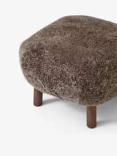 Little Petra ATD1 Pouf, walnut / Sheepskin Sahara