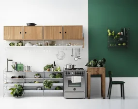 String Cabinet with Swing Door, oak