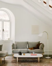 Fly SC5 Coffee Table, white oak/Bianco Carrara