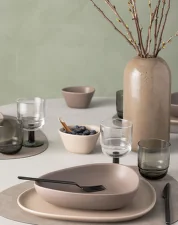 Curve Deep Plate, warm grey
