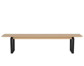 Nord Bench 200 cm, black oak / white pigmented oak
