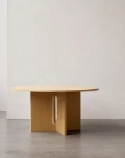 Androgyne Dining Table Ø150, natural oak