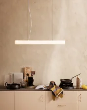 Vuelta Pendant 60, white/brass
