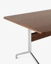 Pavilion Dining Table AV19, walnut / chrome base