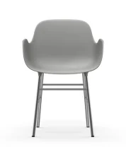 Form Armchair Chrome, grey