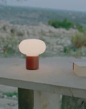 Karl-Johan Portable Table Lamp, earth red