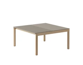 Couple Coffee Table 2 Tiles Plain/Wavy, taupe/oak