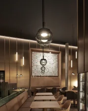 Orbis 150 PC1289 Pendant Lamp, smoke grey / black matte