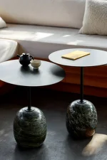 Lato Side Table LN8, deep green/verde alpi marble