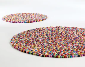 Pinocchio Rug Ø90, multi colour