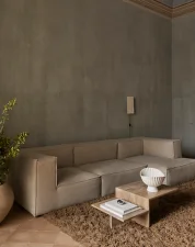 Distinct Coffee Table, dark brown travertine