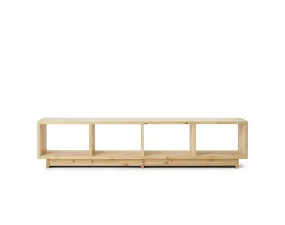 Plank Bookcase Low, pine