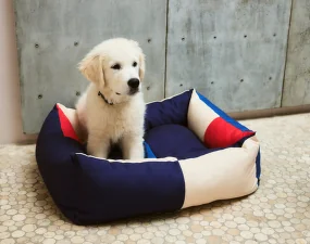 Dogs Bed M, red/blue