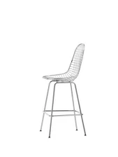 Eames Wire Counter Stool Low, chrome