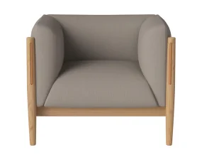 Dive Armchair Oiled Oak, Beize dark beige/cognac leather
