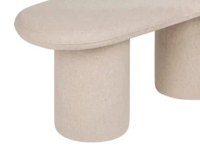 Rull Bench, classic beige wool