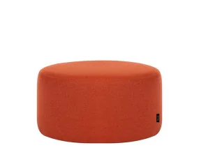Folk Pouf Low, terracotta wool