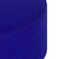 Folk Pouf Tall, blueberry pie wool