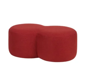 Umbo Pouf, poppy red