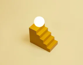 Stair Table Lamp, mellow yellow
