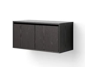 Cabinet Low w. Doors, black ash