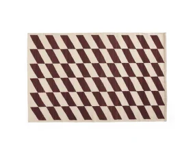 Shift Kelim Rug 140x200, burgundy