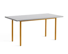 Two-Colour Dining Table 160 cm, ochre/light grey