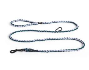 Dogs Leash Braided Adjustable, lavender/green