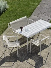 Palissade Cord Dining Armchair, cream white