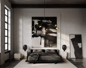 Drop Chandelier Big, brass (5m)