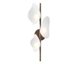 Florii 3 Wall Lamp, dark bronze/white