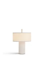 Margin Portable Table Lamp, white canvas