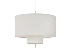 Margin Pendant Lamp Ø70, white canvas