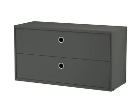 String Chest of Drawers 78 x 30, dark grey