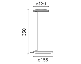 Oblique Table Lamp, matte anthracite