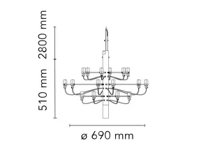 2097/18 Suspension Clear Bulbs, matte white