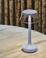 Bon Jour Unplugged Table Lamp, fade blue