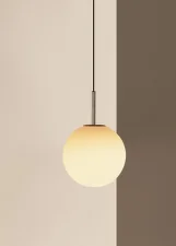 TR Bulb Pendant, polished steel