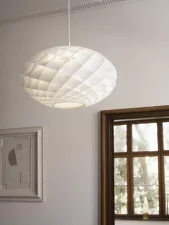 Patera Oval Pendant Light, white