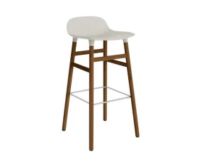 Form Bar Chair 75 cm Walnut, light grey