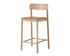 Betty TK14 Counter Chair, oak/cognac leather
