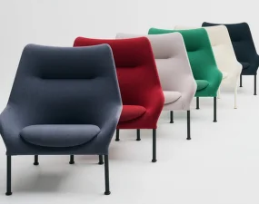 O2 Lounge Chair, soft light grey textile