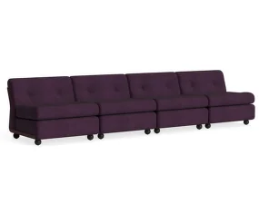 Amanta 4-Seater Sofa, Turf burgungy