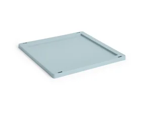 Colour Crate Lid Plastic Cube/Medium Square, dusty blue