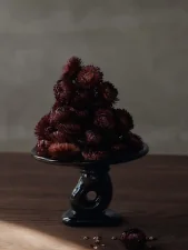 Damo Glass Centrepiece Ø21, dark grape