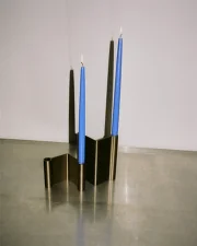 Pair Candleholder H11, brown