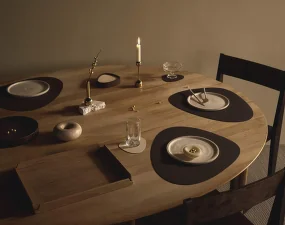 Table Mat Curve Nupo L, hazel