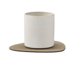 Glass Mat Curve Hippo, warm grey