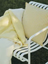 Terrazza Cushion, yellow bold stripe