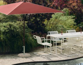 Terrazza Parasol Square, off-white and burgundy